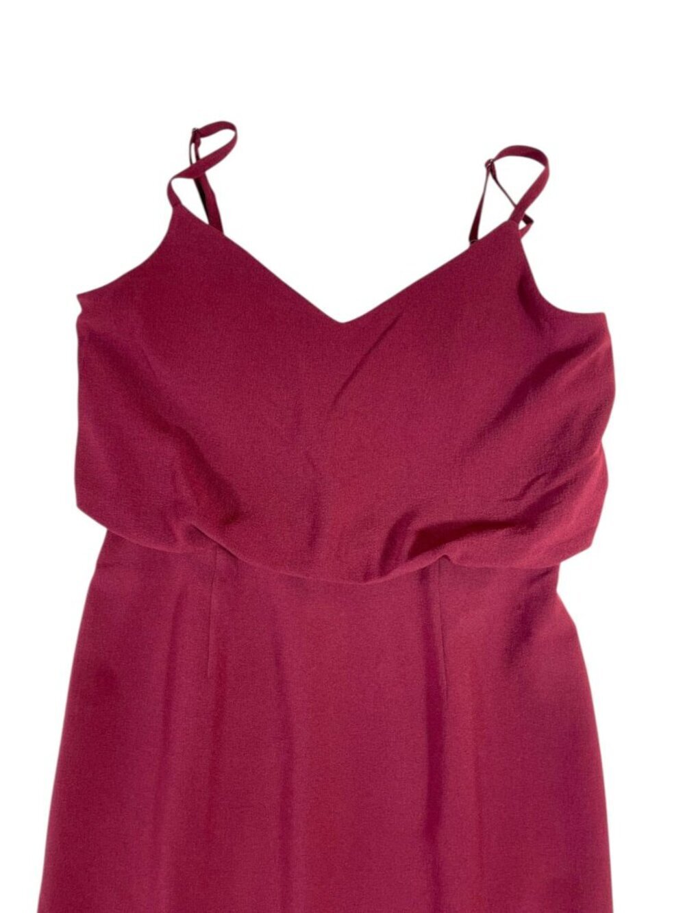 Dress The Population Burgundy Alondra Blouson Sheath Dress Wedding Guest Dress L - Picture 5 of 12
